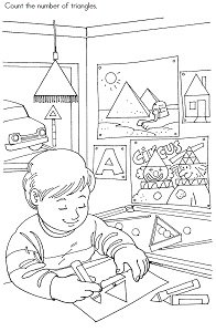 Triangle Preschool Activity Printable Page